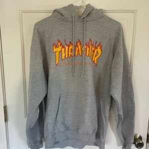 Zumiez Thrasher Flame Hoodie Grey